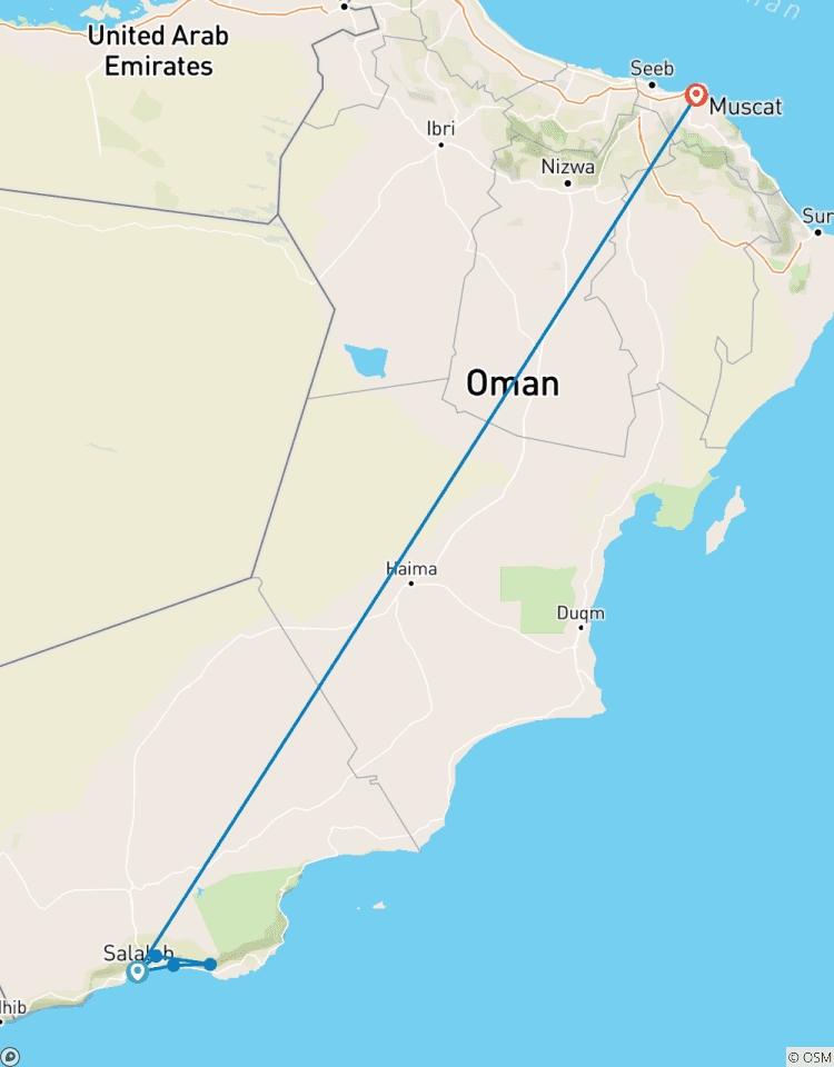 Circuito Viaje añadido a medida a Salalah