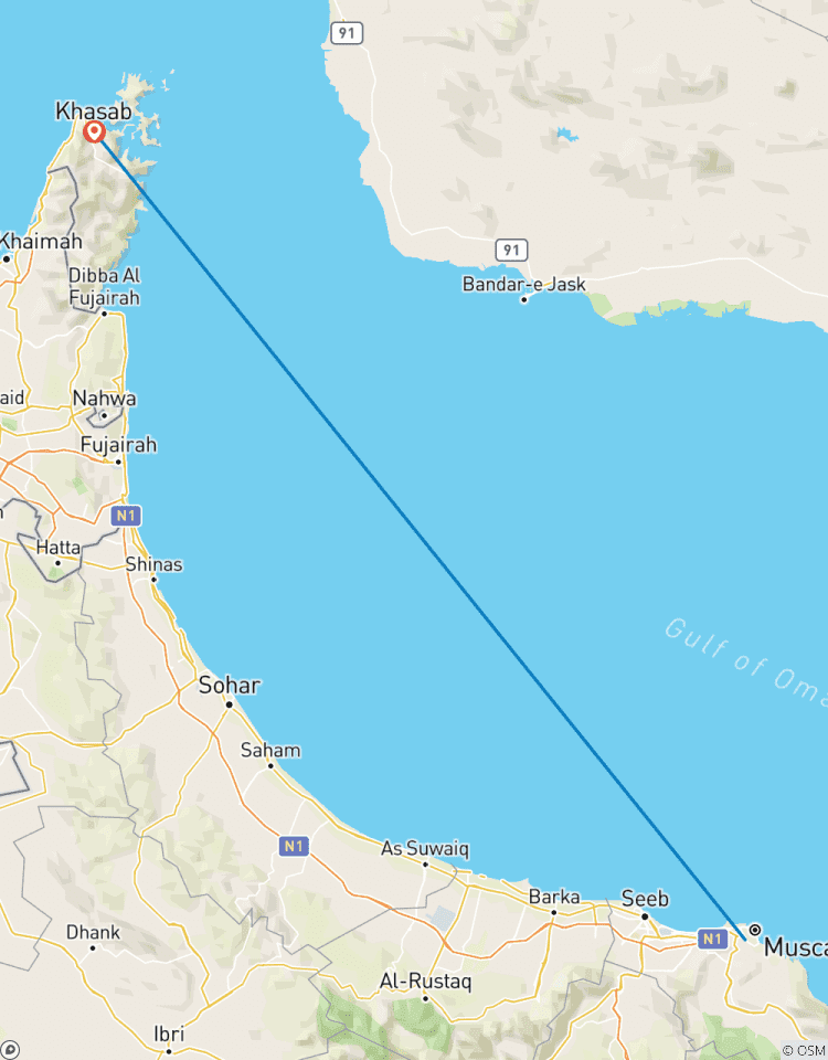 Circuito Aventura complementaria en Omán Musandam