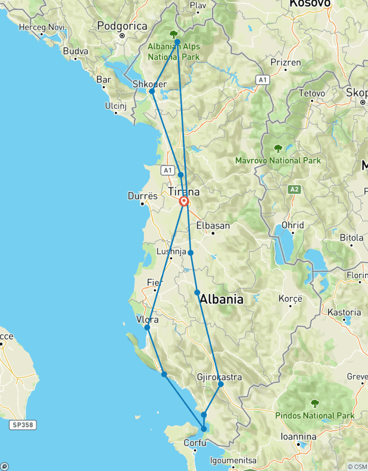 Circuito Norte y Sur de Albania: Recorrido de 5 días