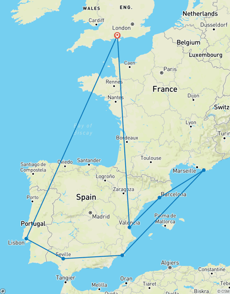 2027 Croisière sur l\'éclipse solaire totale en Espagne, en France et au Portugal circuit