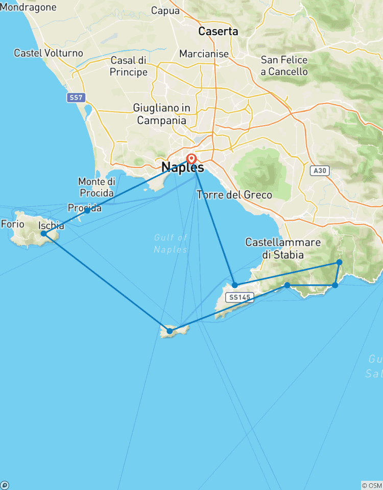 Naviguer sur la côte amalfitaine : Capri, Positano et le bonheur côtier circuit