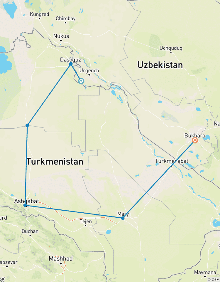 Circuit des merveilles du Turkménistan - Circuit privé circuit