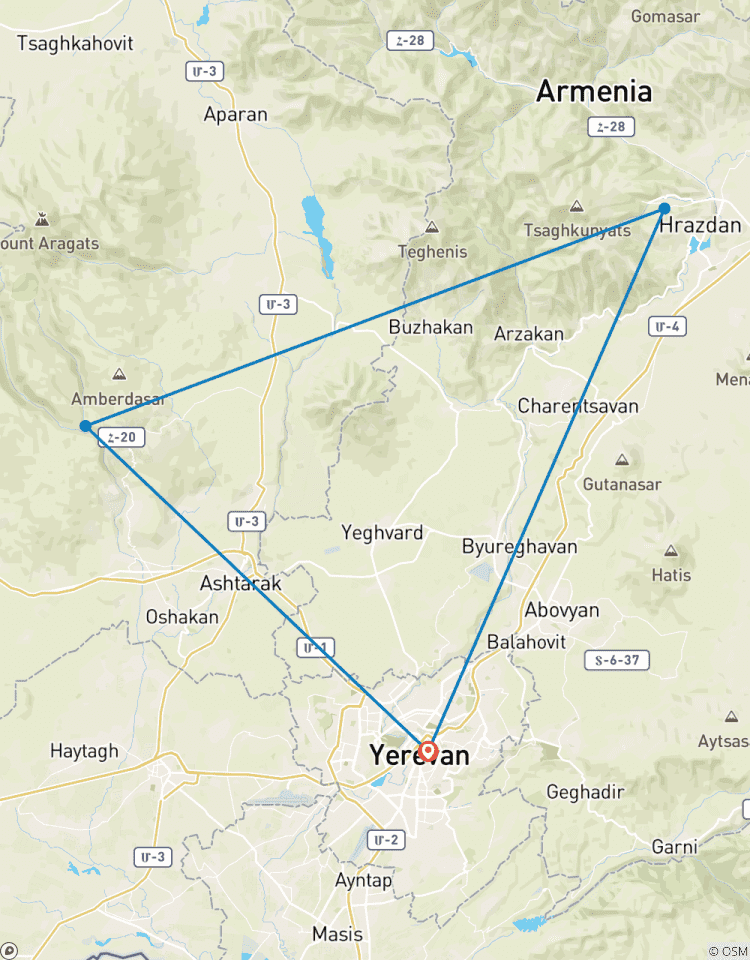 5 Days Discover Armenia: Yerevan, Amberd Fortress & Lake Sevan Tour Tour