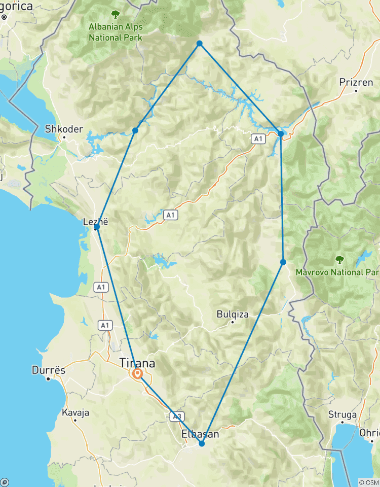 Cycling in North Albania Tour