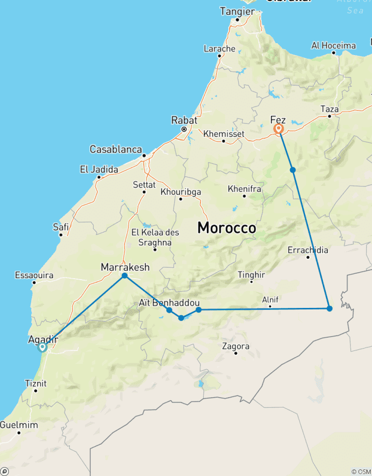 5-Day Desert Discovery: Agadir to Fes via Marrakech Tour
