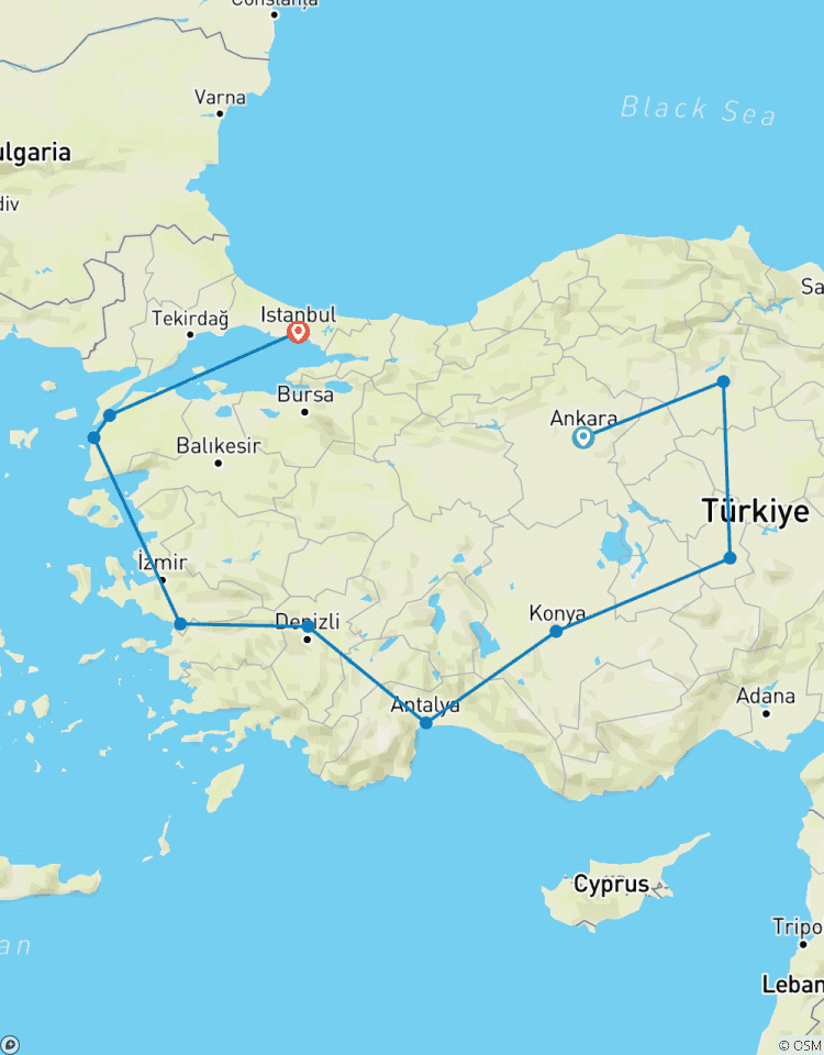 Des légendes à l\'histoire L\'héritage des civilisations et de la culture de la Turquie - Circuit de 14 jours circuit