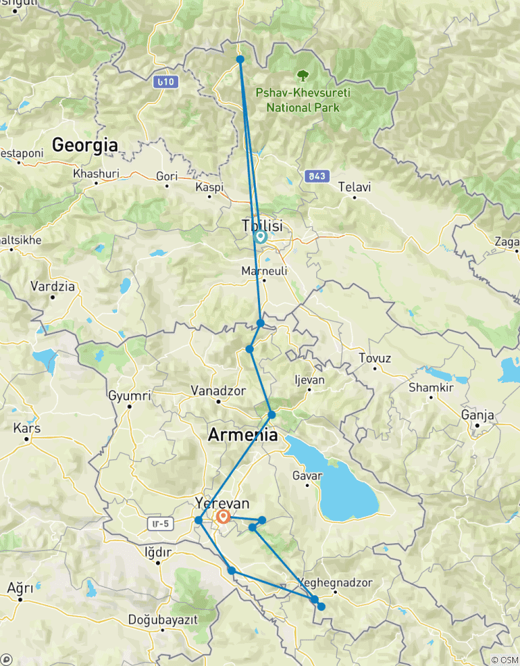 Circuito Viaje de 9 días a Georgia y Armenia - Tiflis, Kazbegi, Ereván y antiguos monasterios