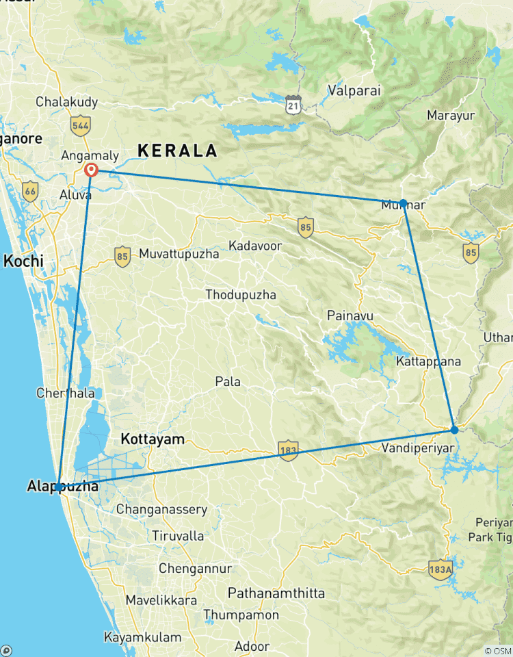 Kerala Tour with Houseboat and Wildlife Tour