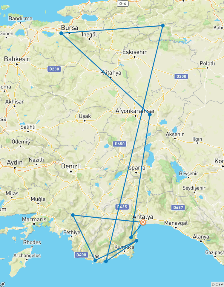 Circuito Turquía - Las etapas más bellas de la Vía Licia oriental (8 días)