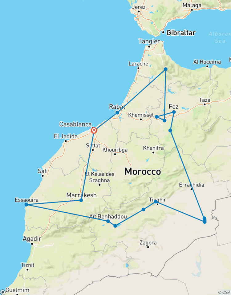 Le meilleur du Maroc - Circuit privé guidé de luxe de 17 jours au départ de Casablanca circuit