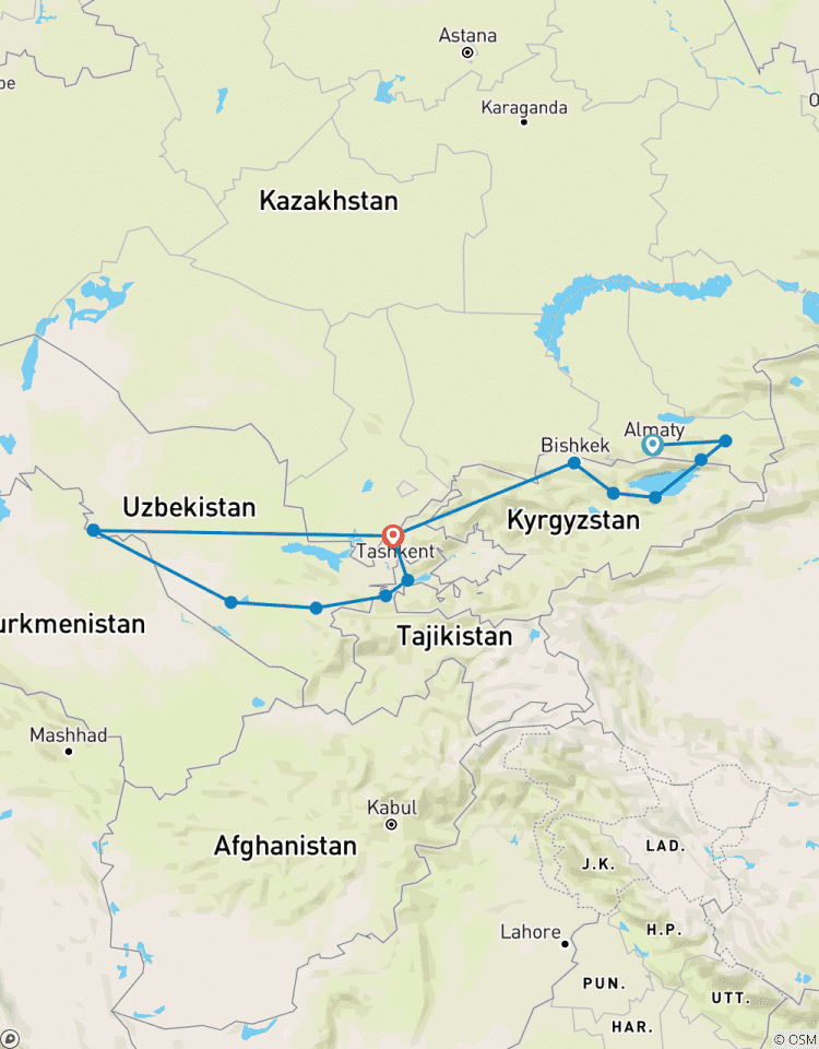 Four Stans Odyssey: Through the Heart of Central Asia, 18 days Tour