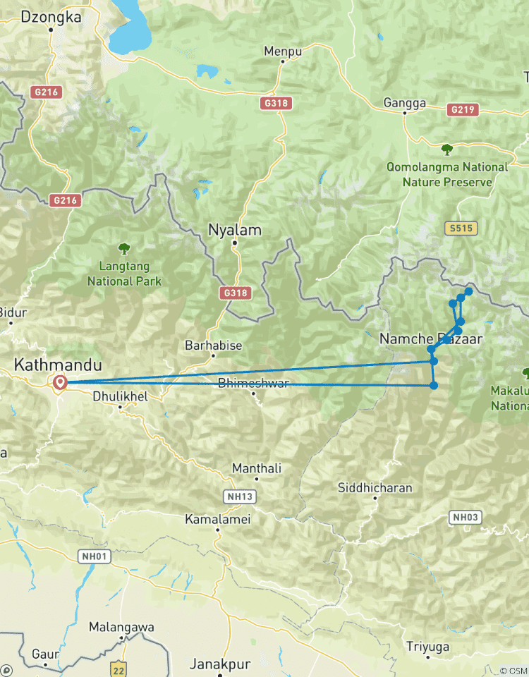 Trek du camp de base de l\'Everest en 2026 circuit