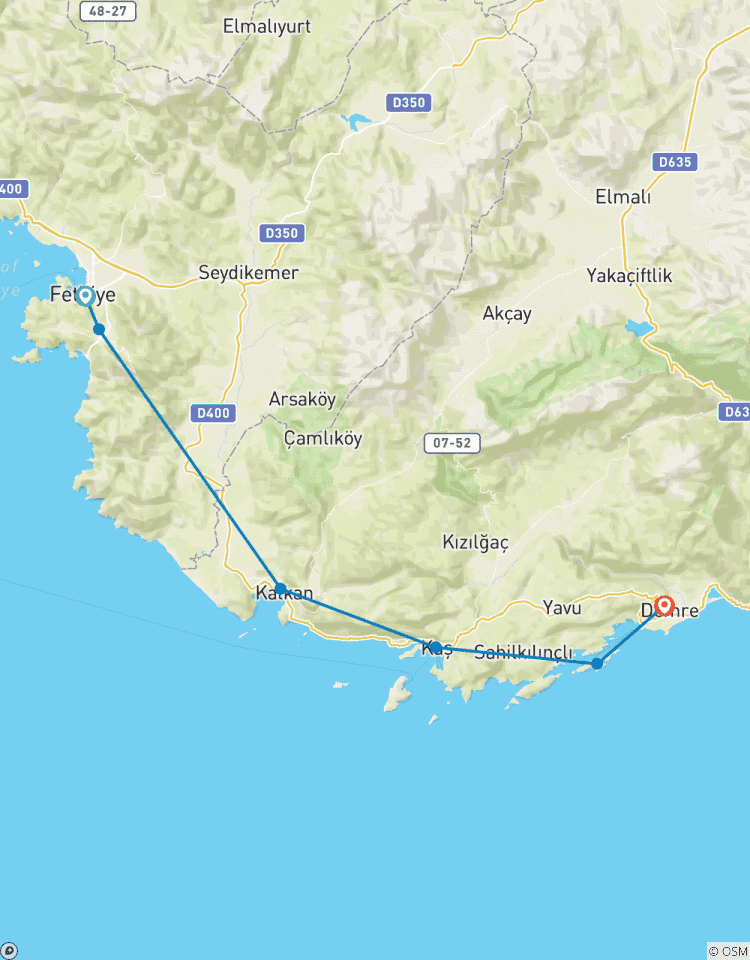 Circuito Crucero en velero de Fethiye a Demre 6N / 7D