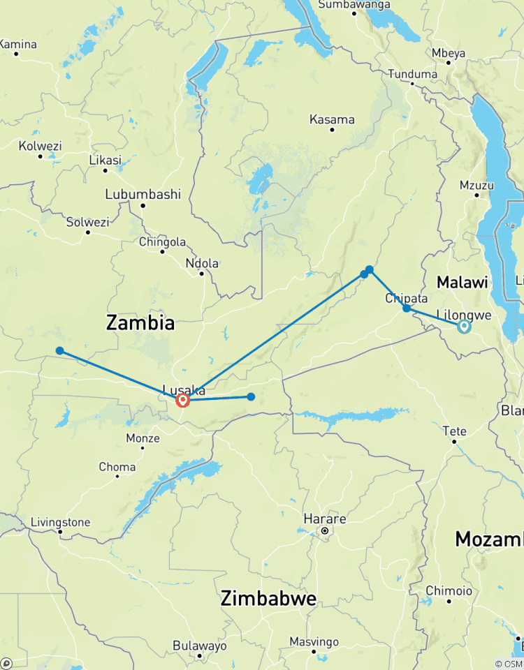 9-daags avontuur van Malawi naar Zambia: BIG-5 Klassieke \'Best of Zambia\' Safari via Chipata Border \"-rondreis