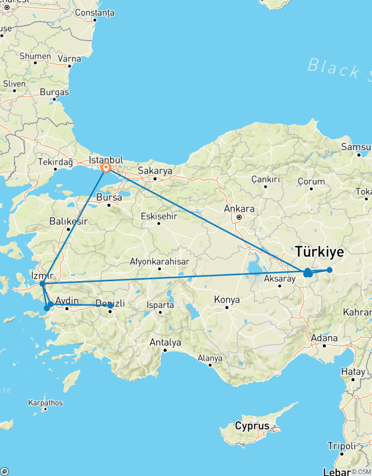 Circuit de 8 jours pour les délices de la Turquie circuit