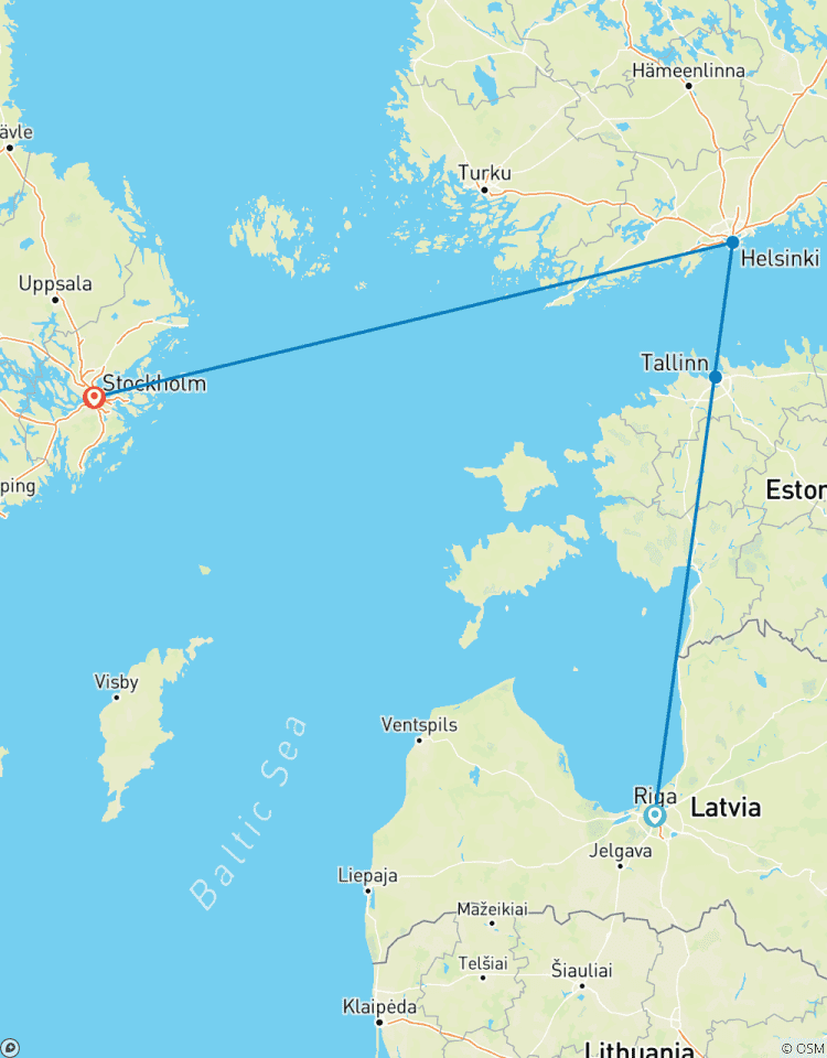 Hanse-Passage: 4 Hauptstädte des Nordens Rundreise