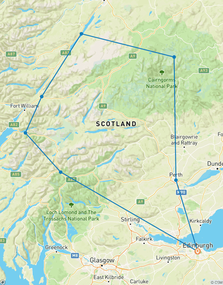 Vanuit Edinburgh: 1-Daagse Loch Ness, Glen Coe & de Highlands Tour-rondreis