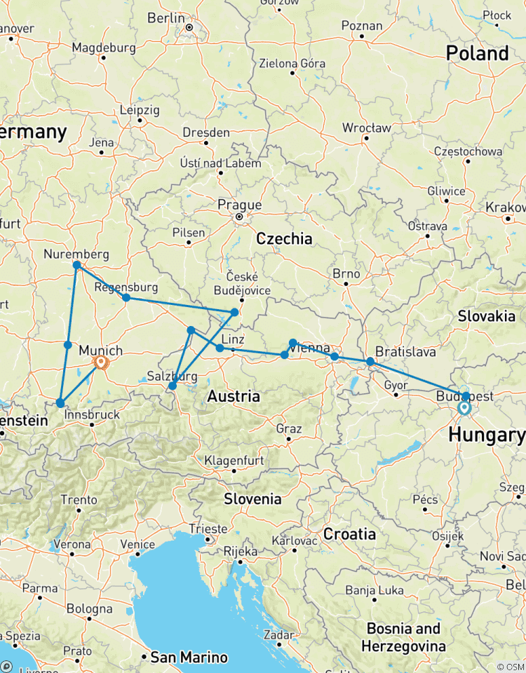 Gems of the Danube with Best of Bavaria 2026|2027 - 12 Days (from Budapest to Munich) Tour