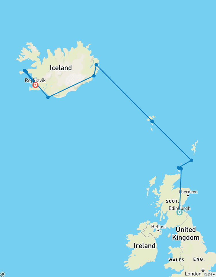 Merveilles de l\'Atlantique Nord circuit