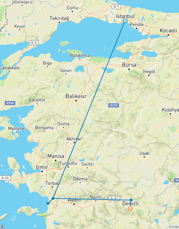 Istanbul - Ephèse - Pamukkale - Circuit de 4 jours circuit
