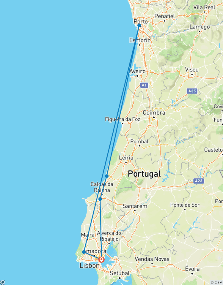 Circuito Portugal: Lisboa, Duero, Oporto y Riviera (5 ⭐ Mujeres solas)