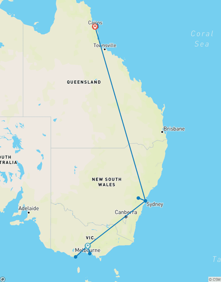 Introducing Australia – Melbourne, Sydney, Cairns Tour