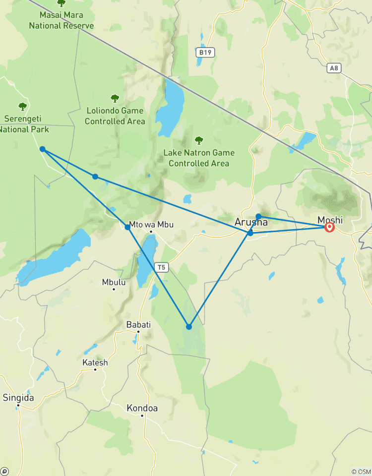 Safari de 9 jours au Serengeti Grande migration des gnous Traversée de la rivière Mara circuit