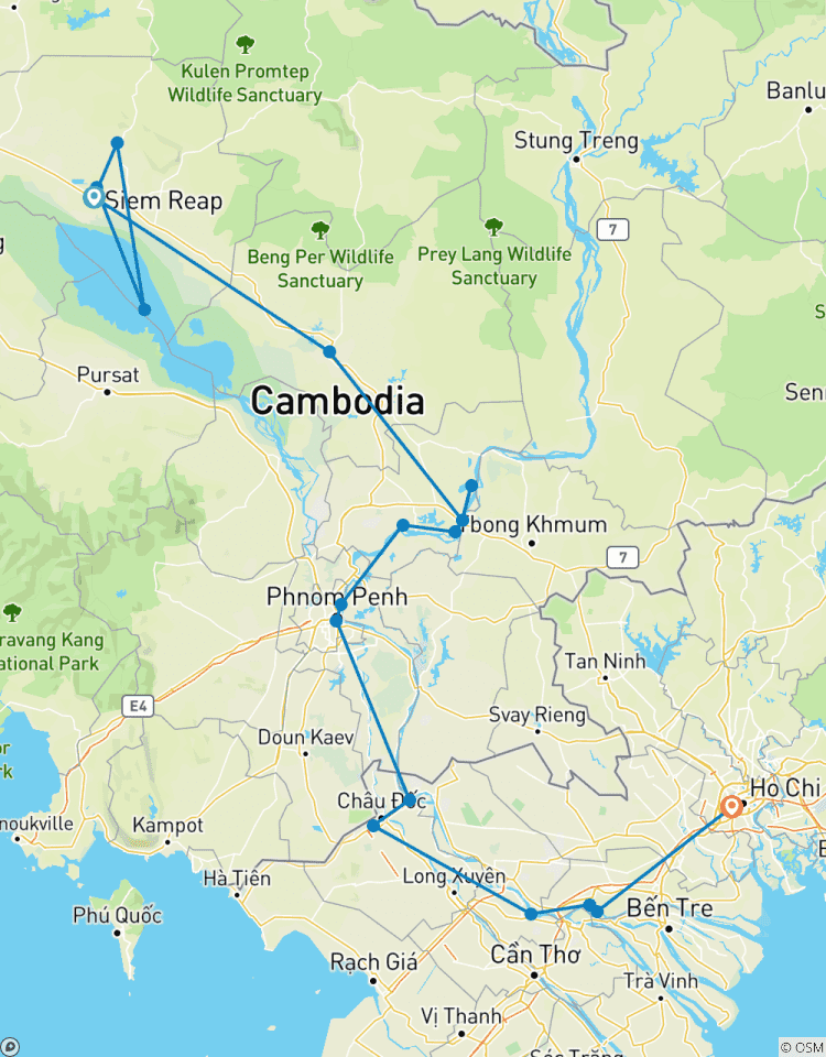 Découverte des temples et croisière sur le Mékong (19 destinations) circuit