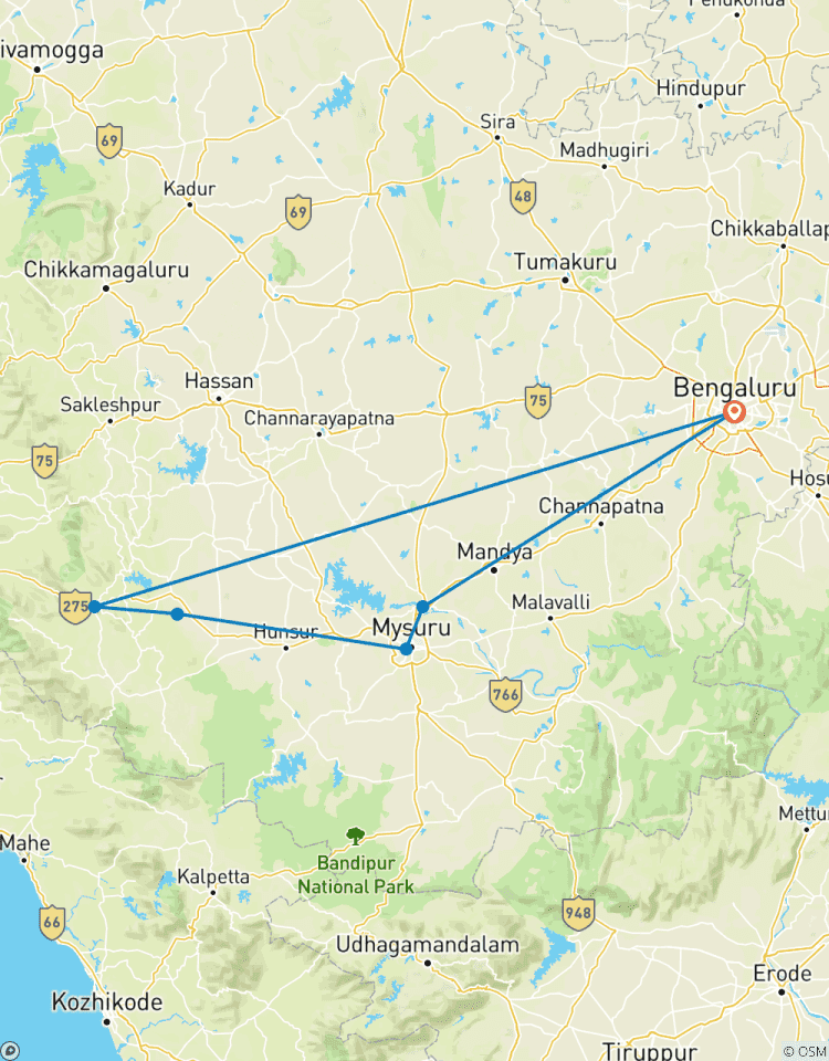 Circuito 5 Días Descubrir el Sur de la India - Bangalore, Mysuru y Coorg