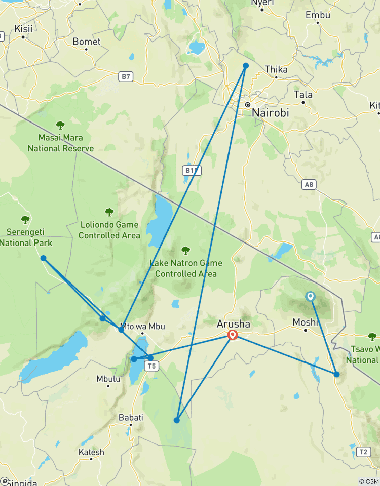 Circuito Safari de acampada de 6 días y 5 noches