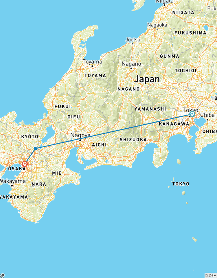 Les points forts du Japon en train Bullet : Tokyo, Kyoto et Osaka - 4 étoiles circuit