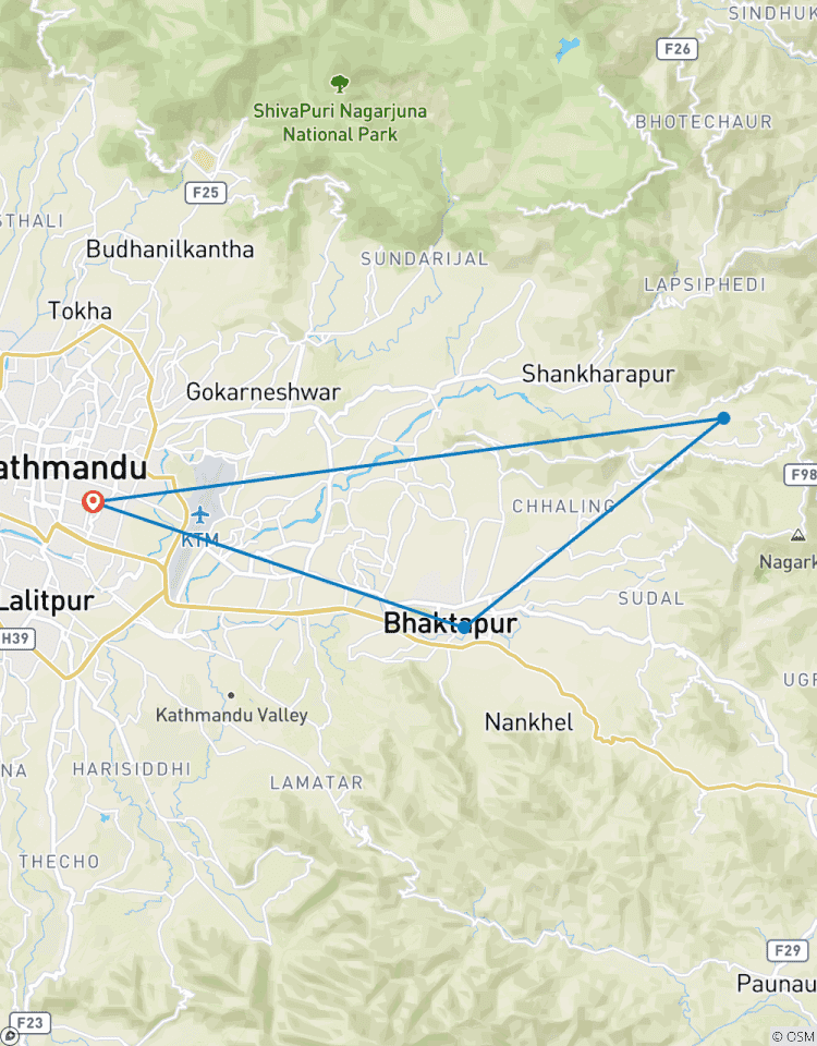 Circuito Excursión 3N/4D Katmandú y Nagarkot con Sitios de la UNESCO, Vuelo de Montaña y Vistas de la Montaña al Amanecer