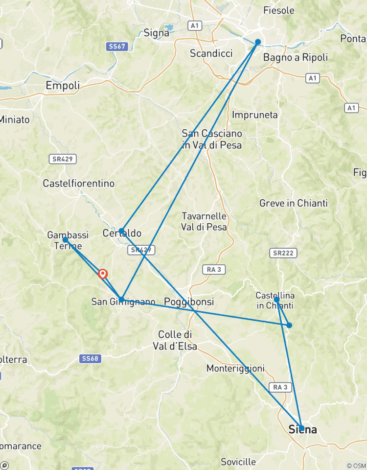 Randonnées en Toscane et vins du Chianti circuit