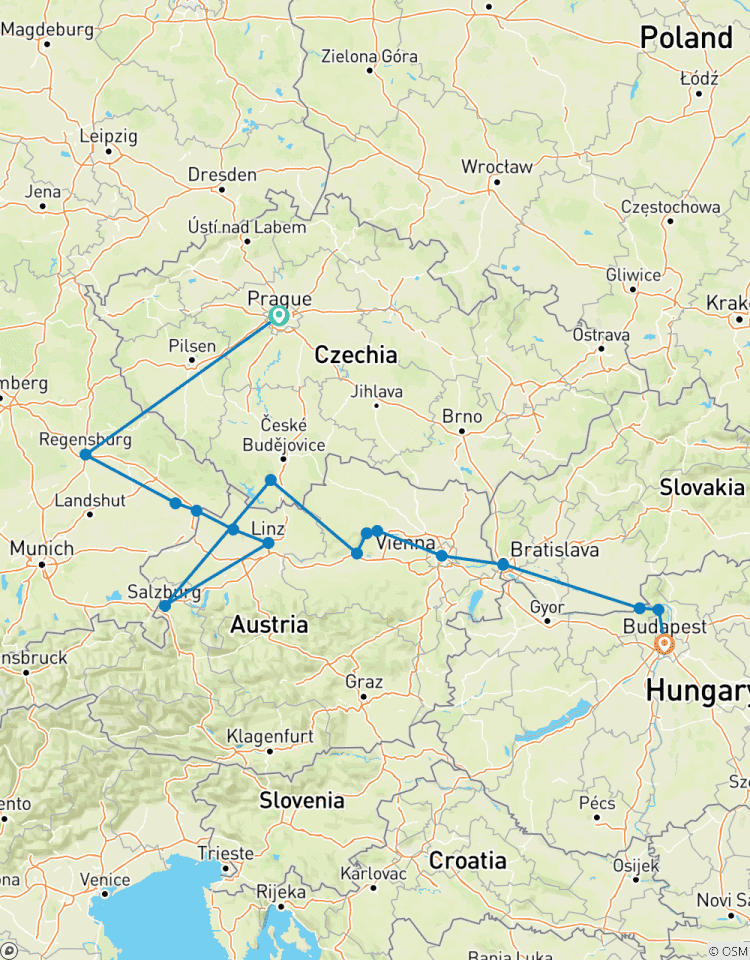 Illuminations on the Danube with 2 Nights in Prague (Eastbound) 2027 Tour