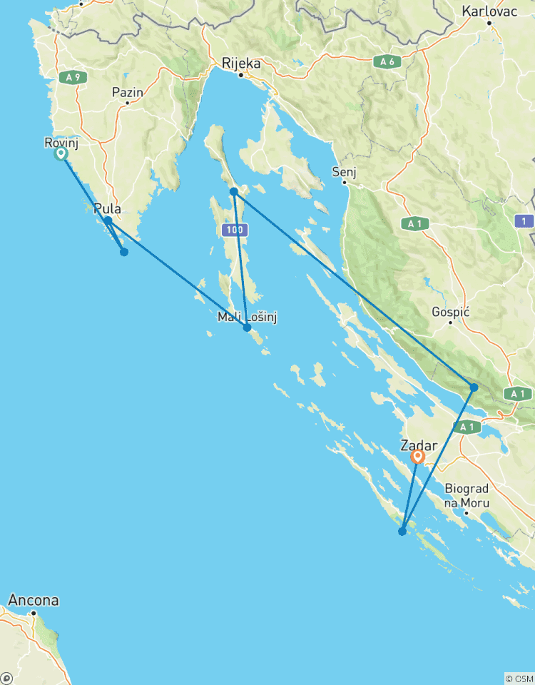 ISTRIEN, KVARNER & NORDDALMATIEN WANDERURLAUB Rundreise