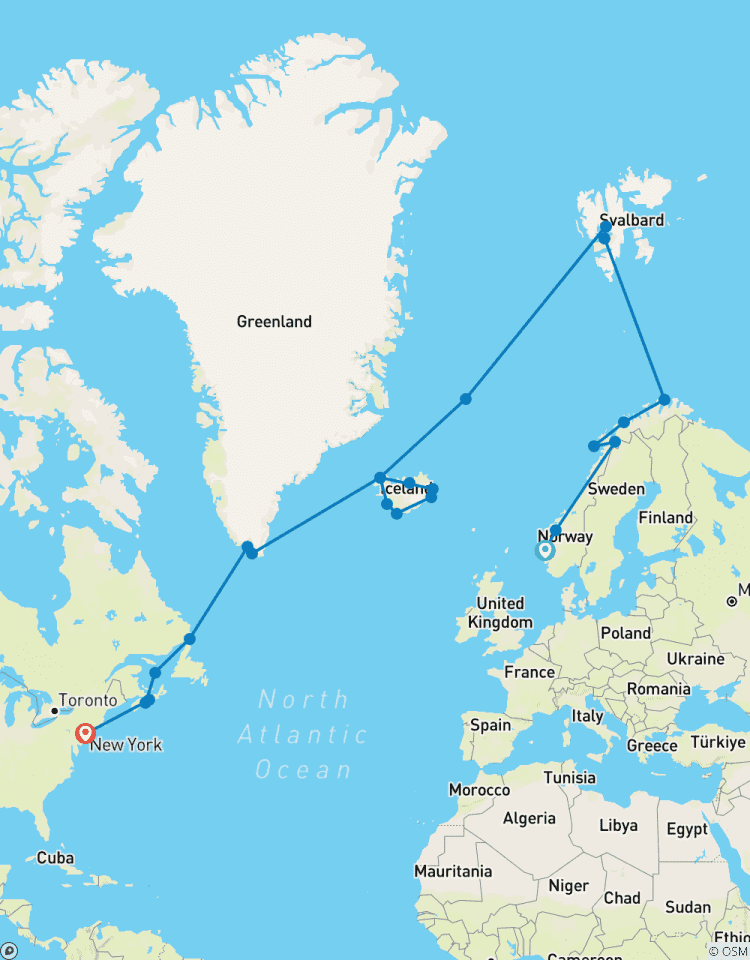 Grönland, Island, Norwegen & darüber hinaus Rundreise