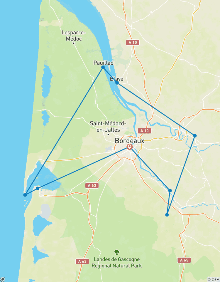 Bordelais & Atlantik - geführte Ebikereise (8 Tage) Rundreise