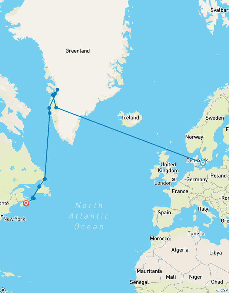 La route des Vikings : Du Groenland à la Nouvelle-Écosse circuit