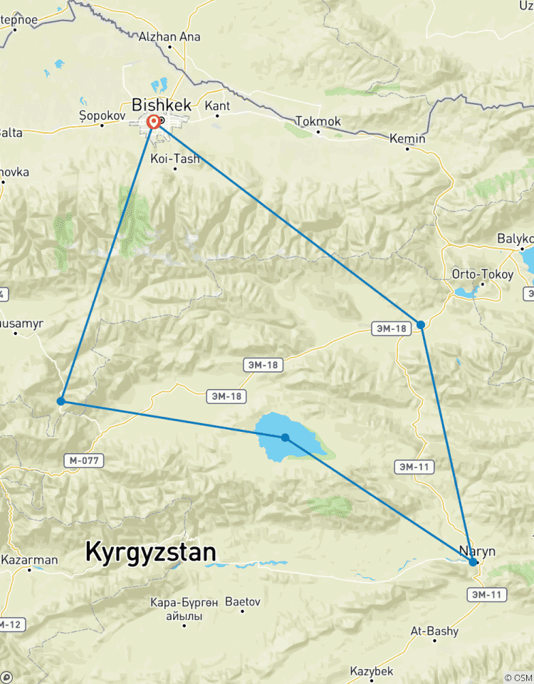 Circuit moto de 7 jours au Kirghizstan circuit