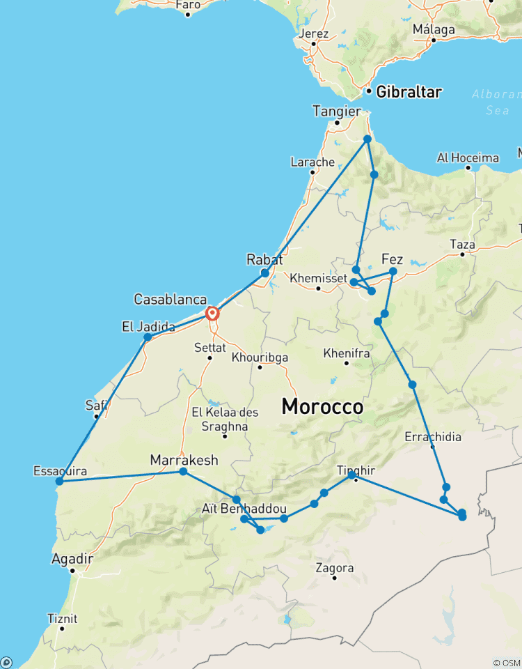 Marokko Große Privatreise in 18 Tage: Kaiserliche Städte, Sahara-Abenteuer & Küsten Rundreise