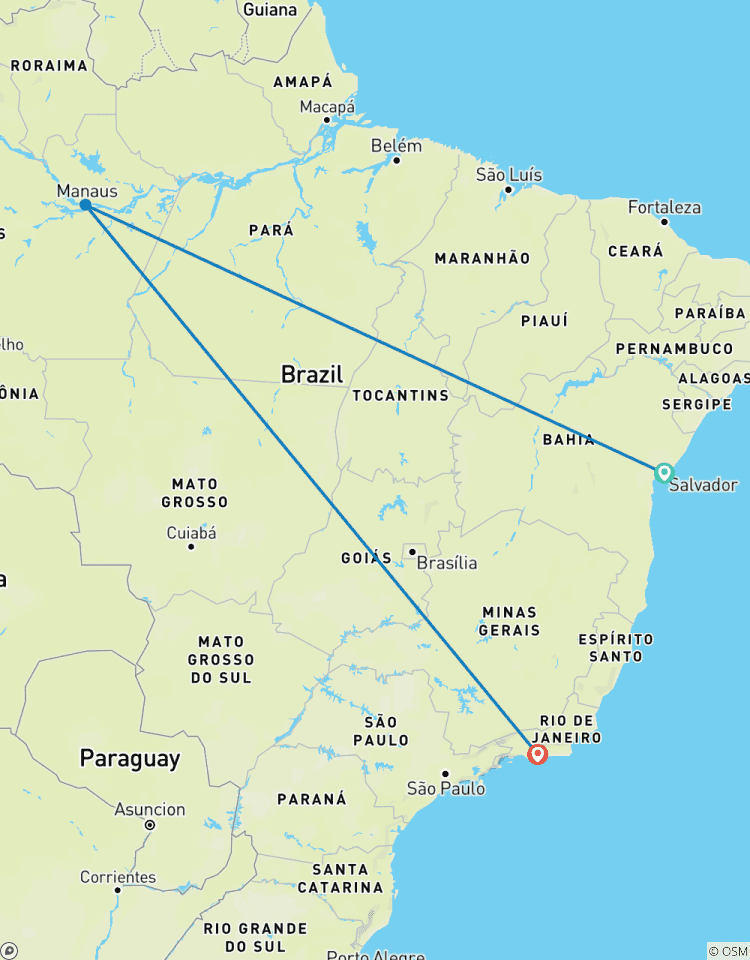 Circuito Lo mejor de Brasil: Río, Salvador y la Selva Amazónica 13 días de aventuras y descubrimientos