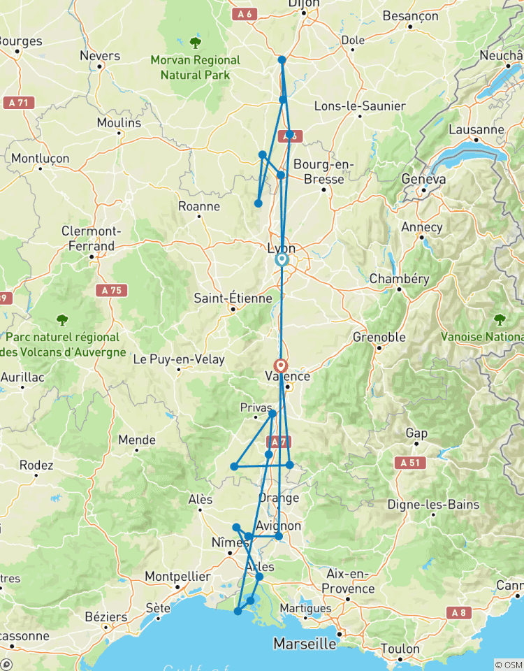 Südfrankreich erleben: Burgund & Provence (Lyon - Lyon) (von Lyon bis Tournon-sur-Rhone) Rundreise