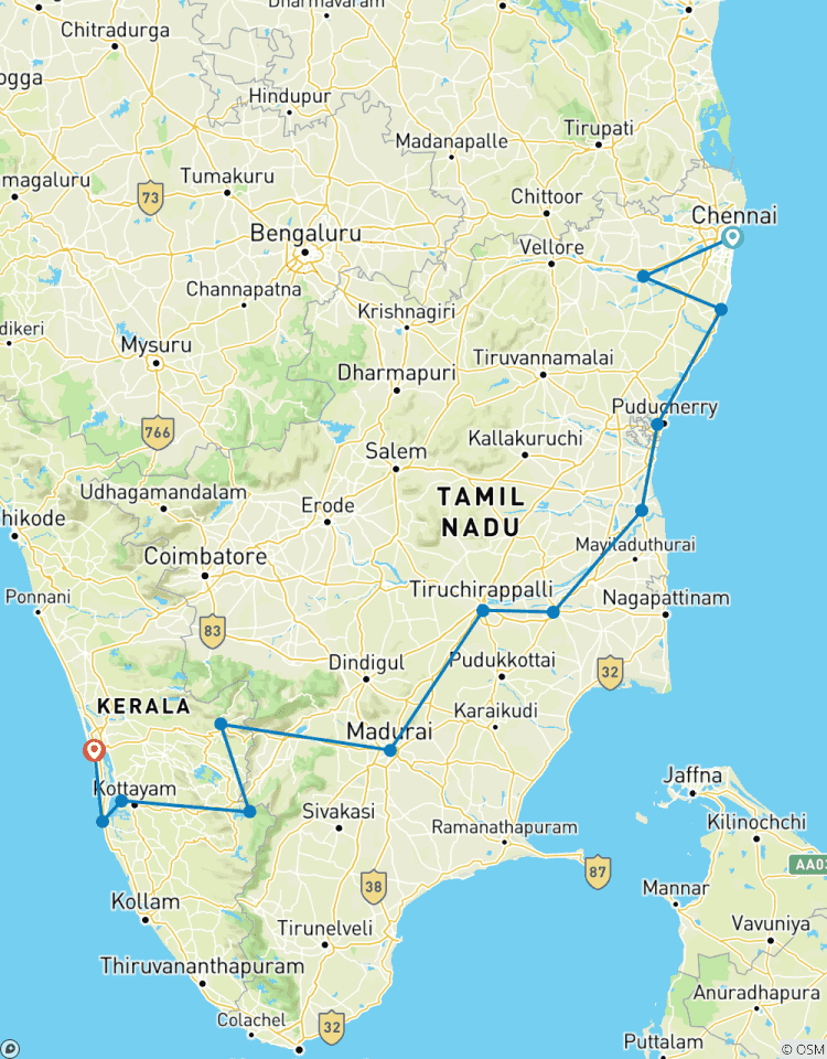Göttliche Südindien Tempel Tour mit Kerala Hausboot Aufenthalt Rundreise