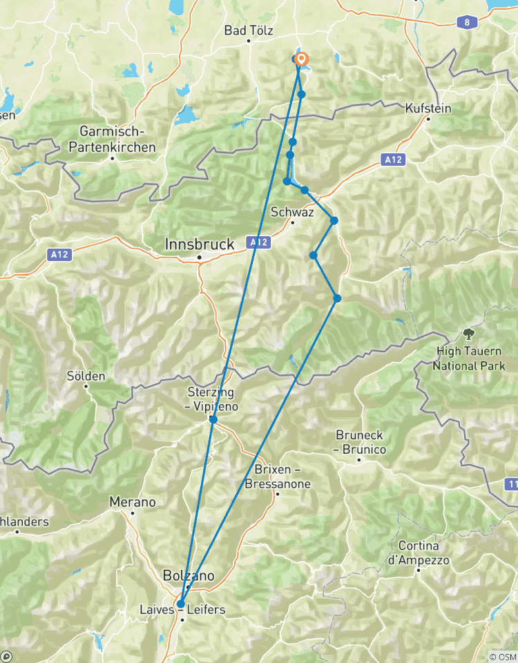 Alpine Crossing from Tegernsee to Sterzing - individual Tour