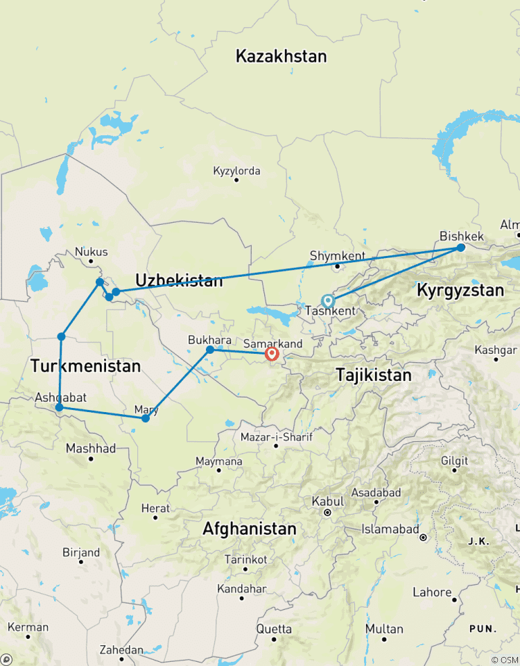 11 Tage W&er von Usbekistan & Turkmenistan Kleingruppenreisenreise 4Sterne Hotel(Max 16) Rundreise