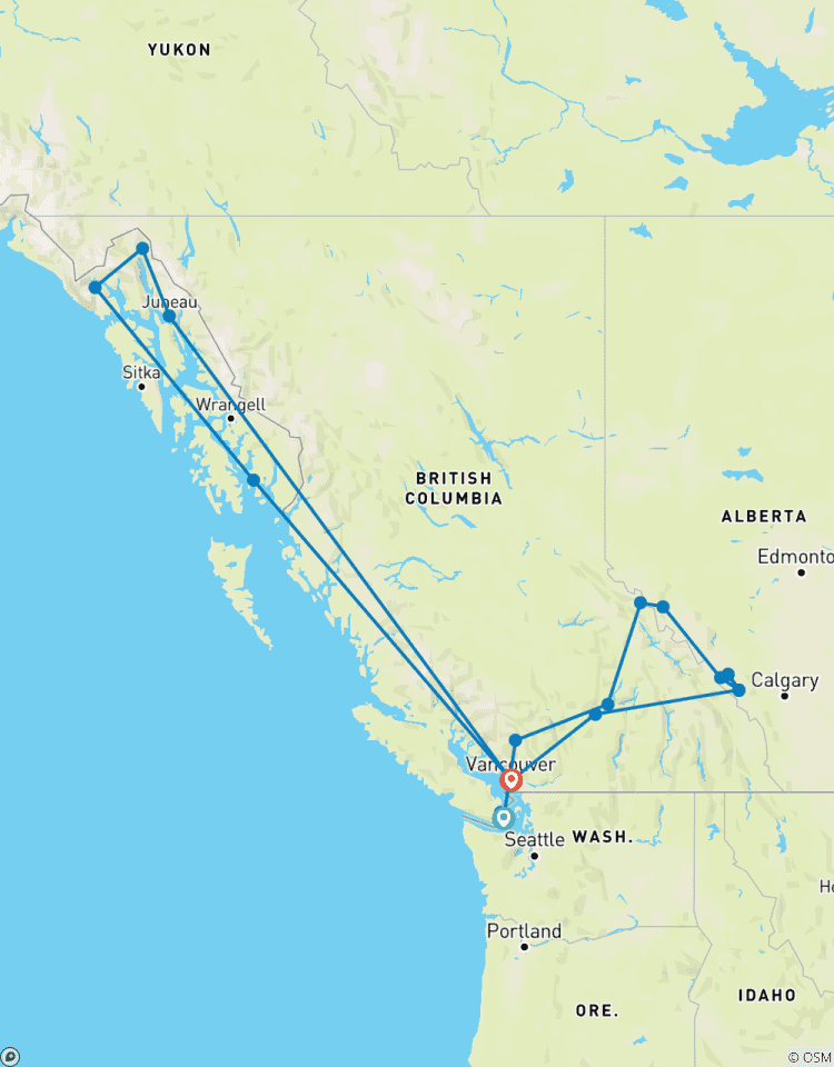 Rockies Odyssey & Alaska Kreuzfahrt Victoria - Vancouver Rundreise