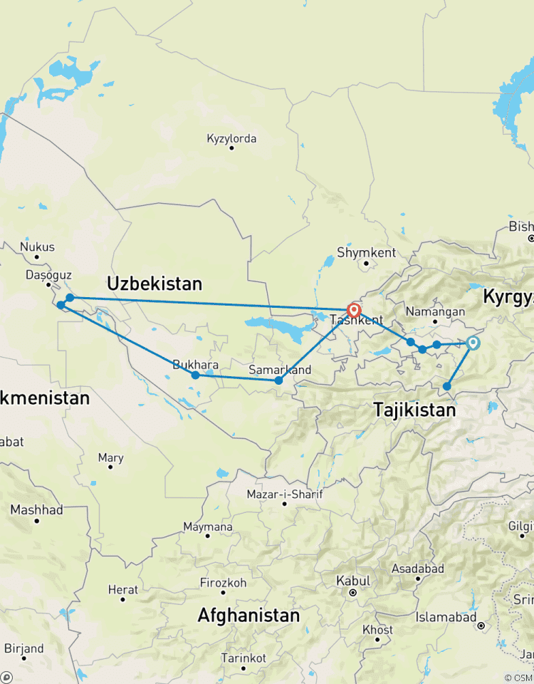 Les montagnes du Pamir et l\'Ouzbékistan circuit