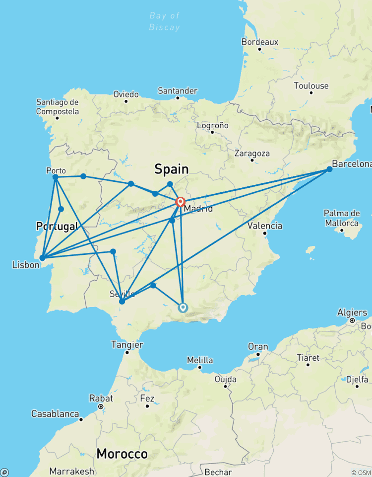 Circuito Viaje en grupo reducido Premium de 15 días a la España y Portugal auténticos con extensión a Barcelona