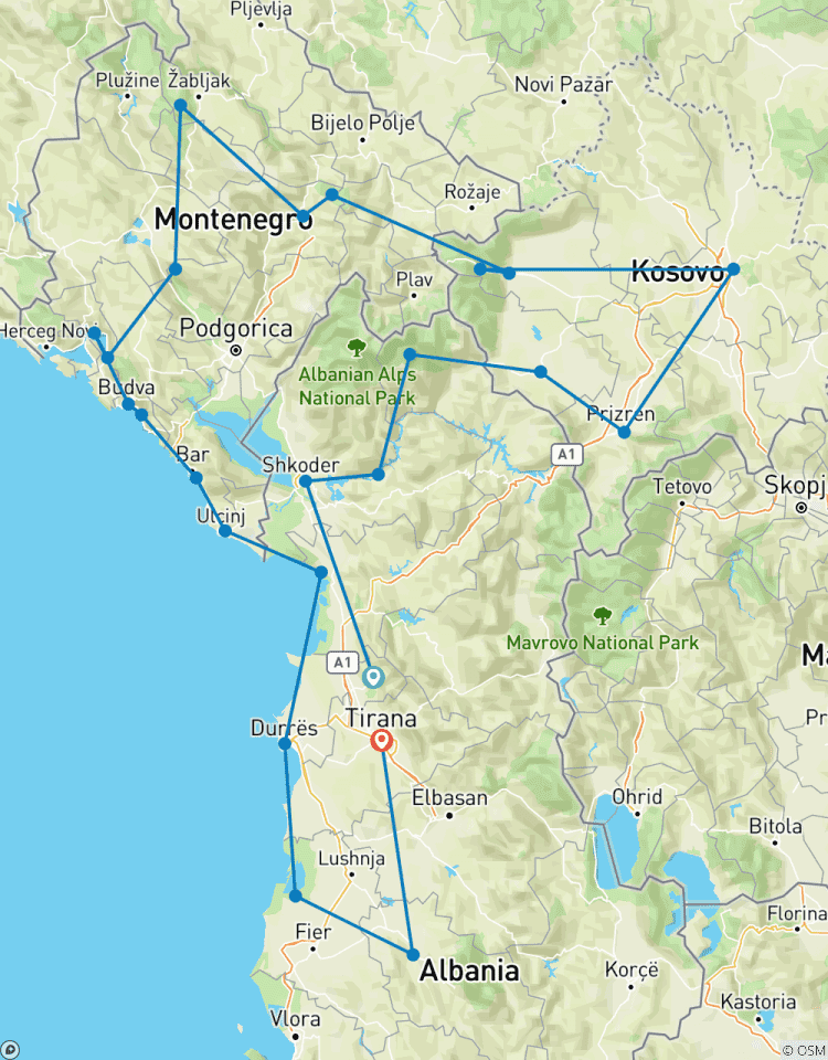 Abenteuer, einzigartige Landschaften & Geschichte auf dem Balkan 13 Tage Rundreise