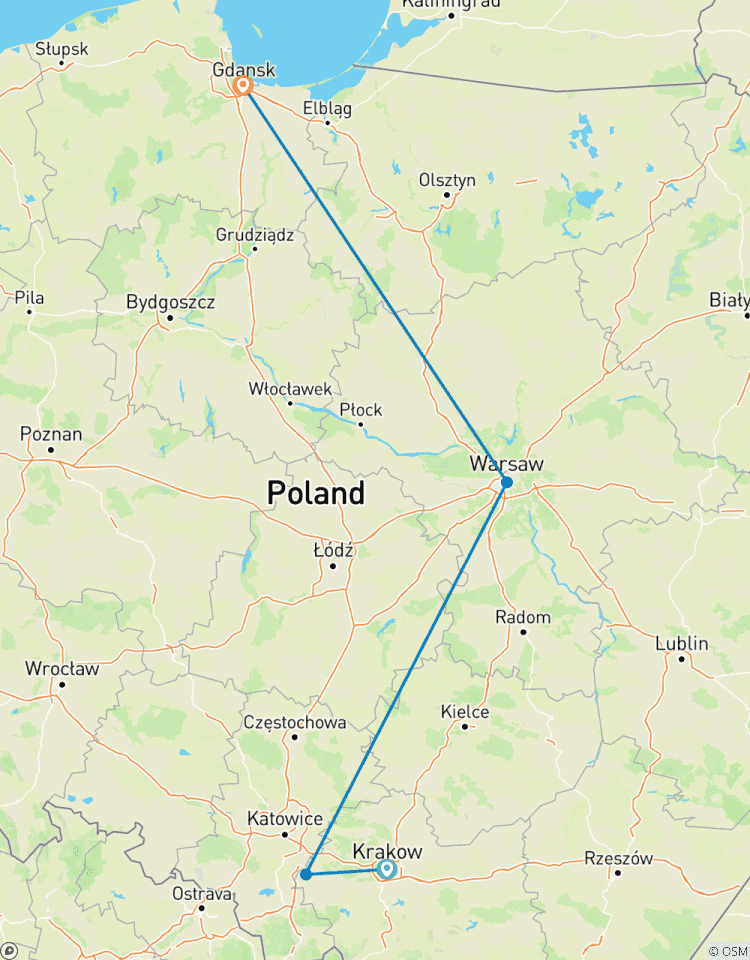 Circuito Lo mejor de Polonia - Cracovia, Varsovia y Gdansk